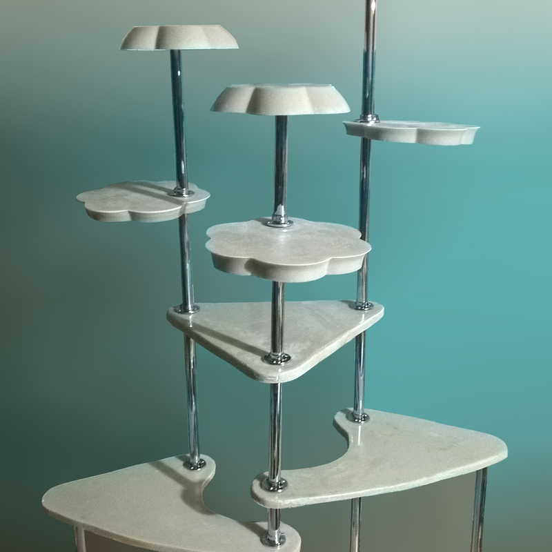 საყვავილე: 
ზომა: 175x100x50სმ
მასალა: ხელოვნური მარმარილო, ქრომირებული